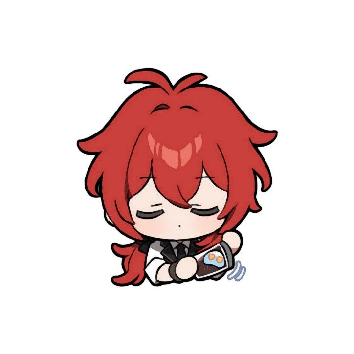 Диона Геншин Чиби Стикеры