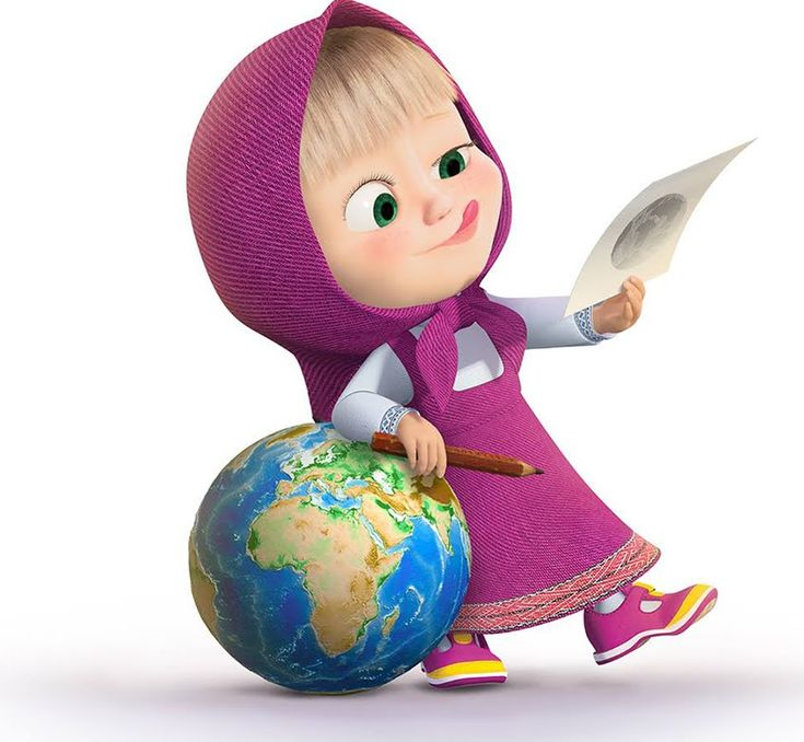 Маша первоклассница из мультфильма Маша и медведь