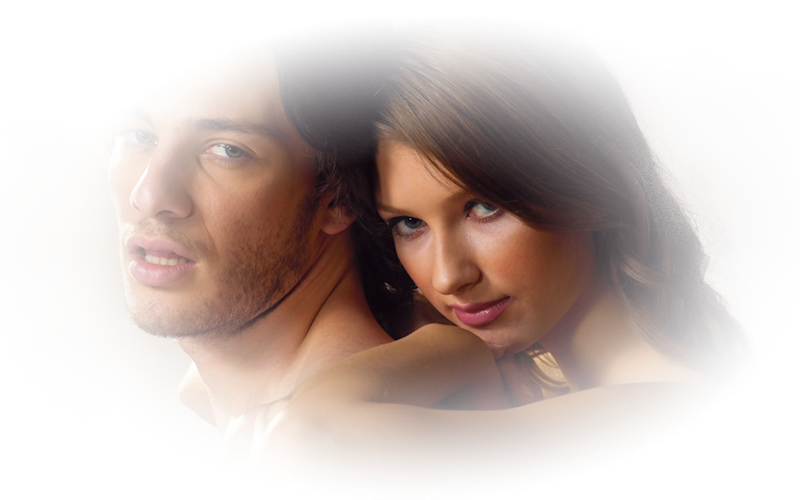 Влюбленные на прозрачном фоне