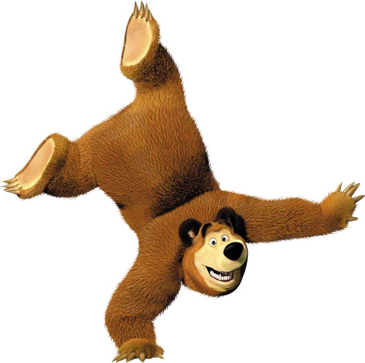 Миша из Маша и медведь на белом фоне