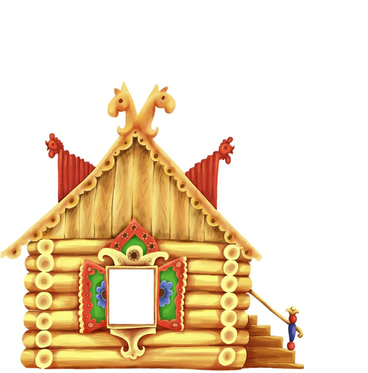 Сказочная деревянная избушка