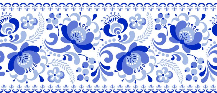 Орнаментная роспись Гжель