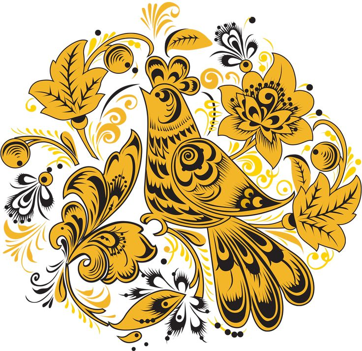 Жар птица Хохлома вектор