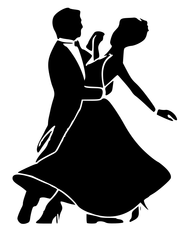 Танцевальная пара силуэт
