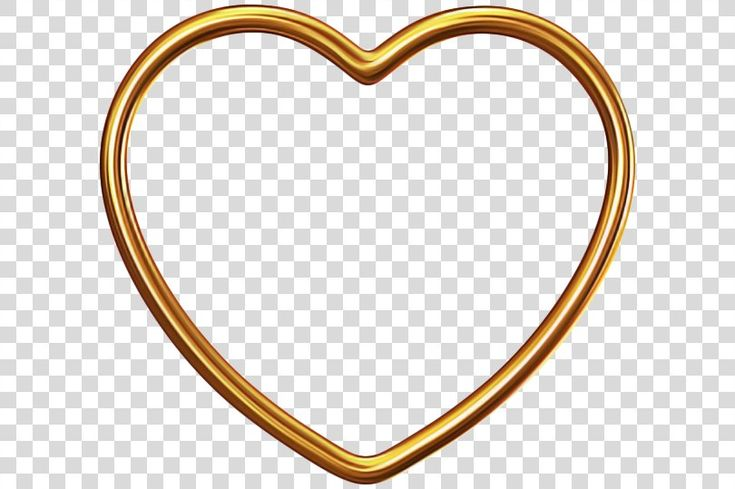 Сердце с золотой окантовкой