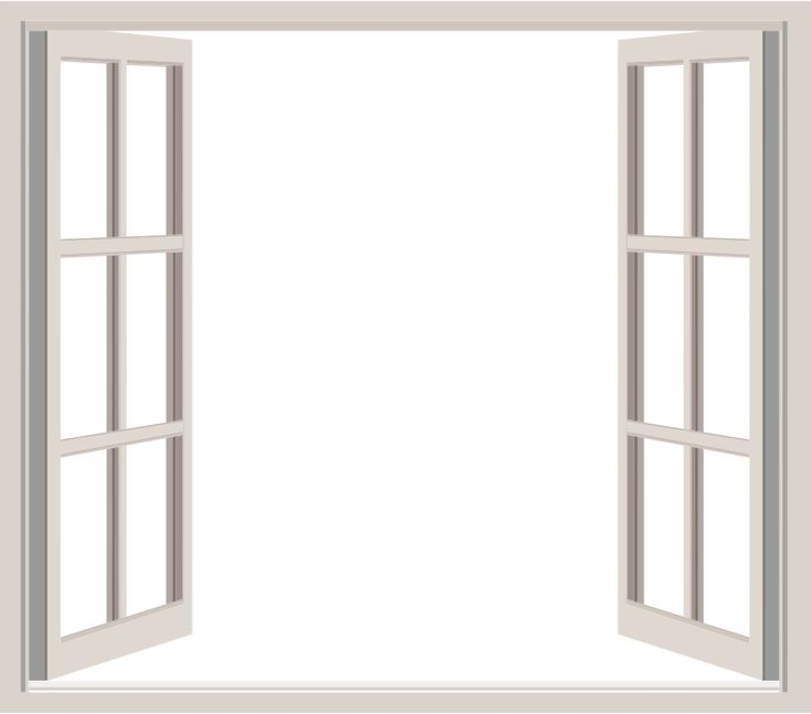 Пластиковое окно на прозрачном фоне