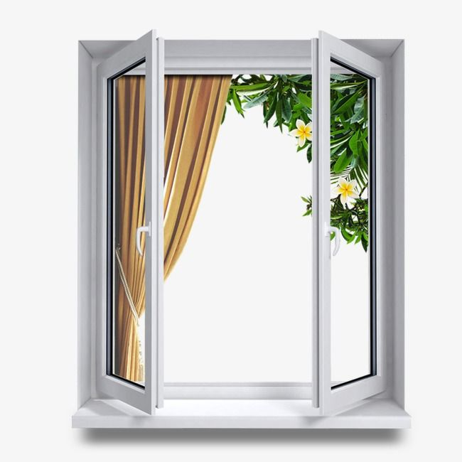 Пластиковое окно на прозрачном фоне
