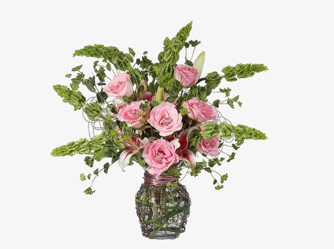 Букет цветов на прозрачном фоне