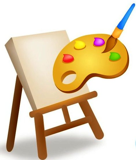 Мольберт и краски