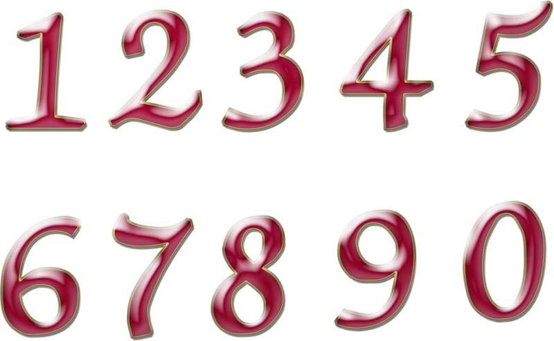 Клипарт цифры на прозрачном фоне