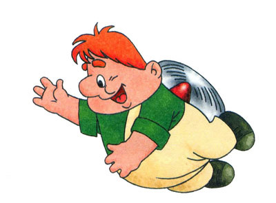 Карлсон на прозрачном фоне