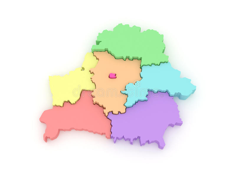 Очертания Беларуси на карте