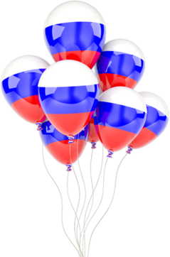 Шарики цвета флага России