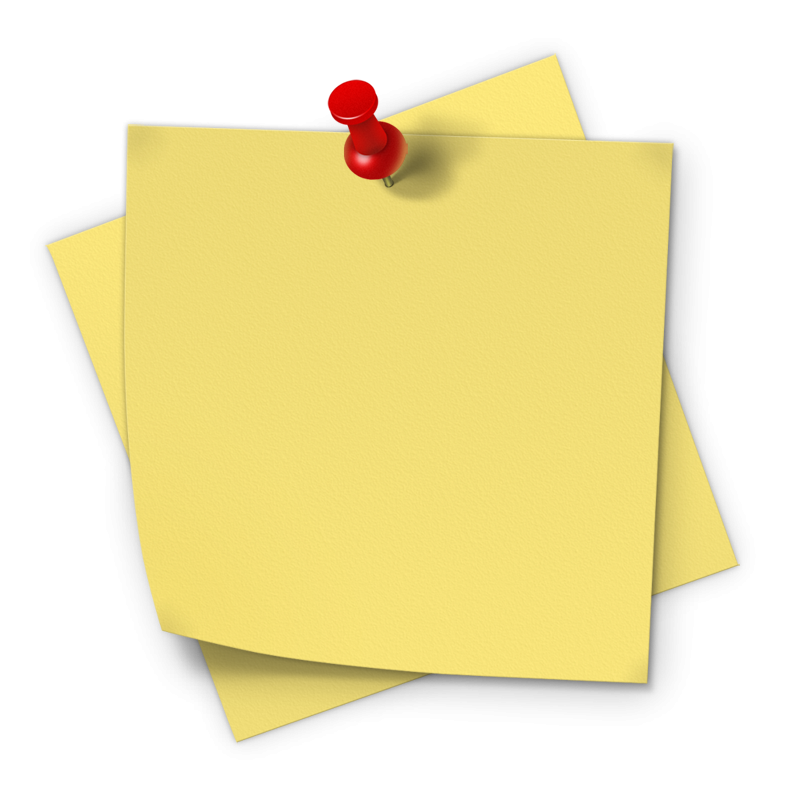 Бумага для заметок без фона