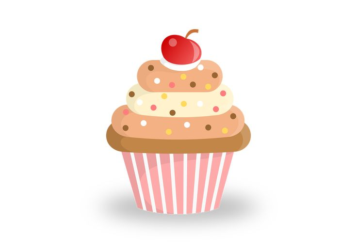 Кекс на белом фоне