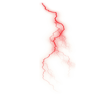 Красная молния на прозрачном фоне