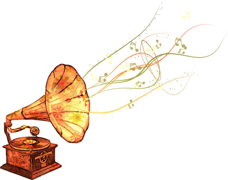 Граммофон с нотами