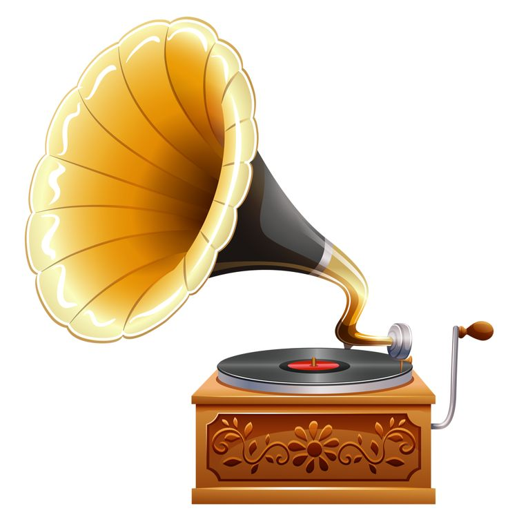 Граммофон нарисовать