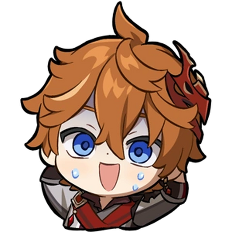 Тарталья Геншин Чиби стикер