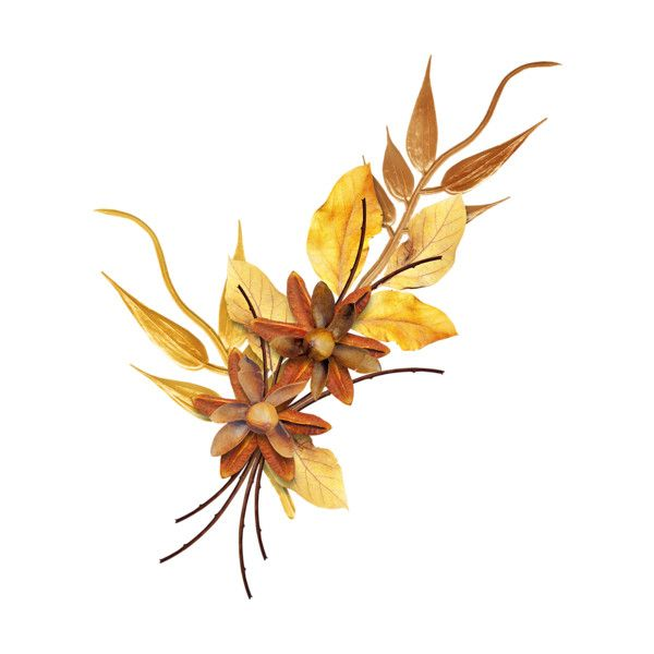 Осенняя ветка на прозрачном фоне