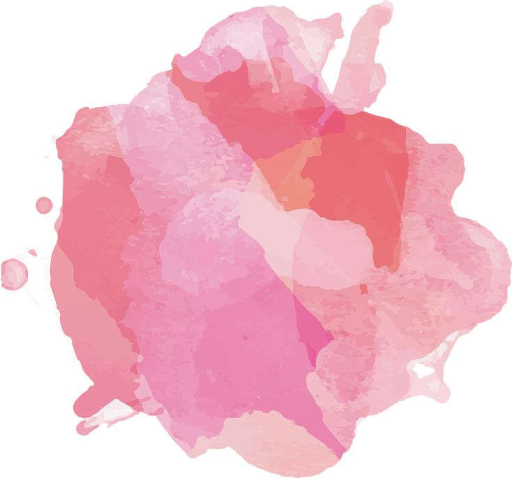 Акварельные разводы розовые