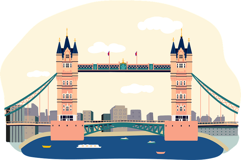Тауэрский мост английский вектор