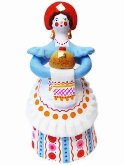 Народная игрушка Дымковская Барыня