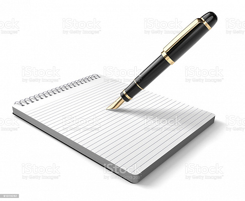 Клипарт блокнот и ручка