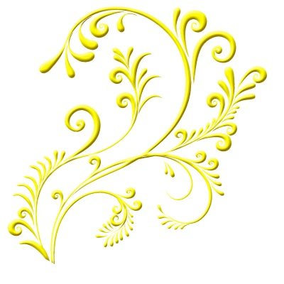 Цветочный орнамент желтый