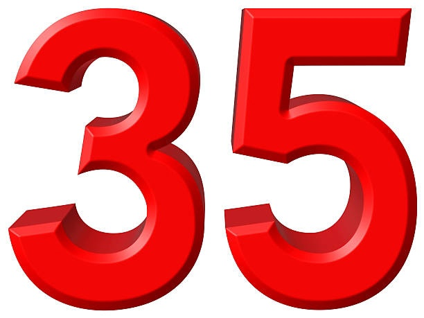 Объемные цифры 35