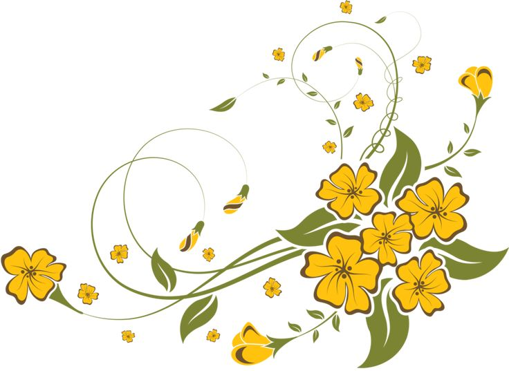 Желтые узоры на прозрачном фоне