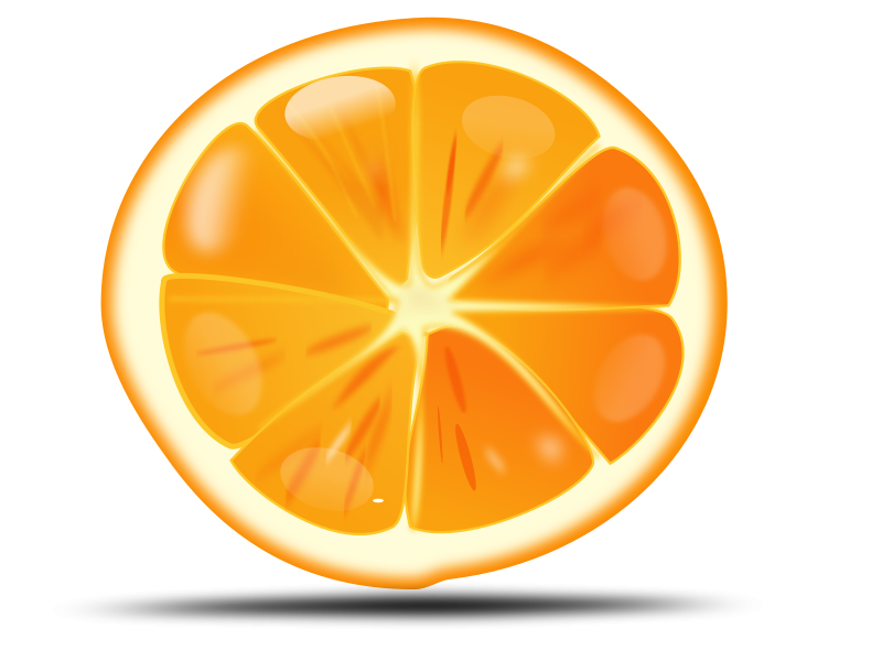 Апельсин в разрезе