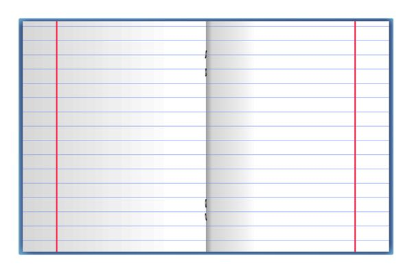 Тетрадь на прозрачном фоне