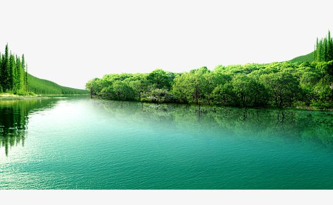 Озеро на прозрачном фоне