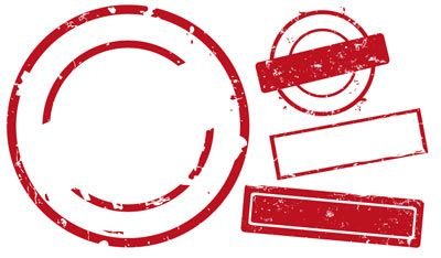 Печать круглая вектор