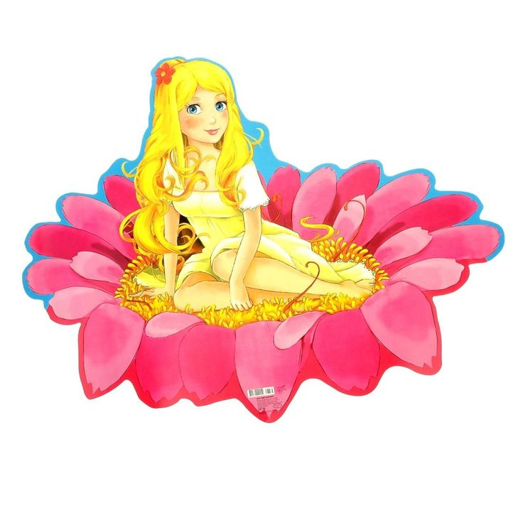 Дюймовочка на белом фоне