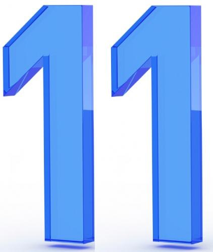 Цифра 11 красивая