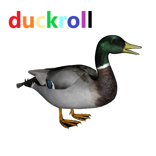 Утка на белом фоне