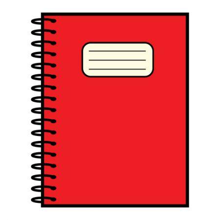 Тетрадь на прозрачном фоне