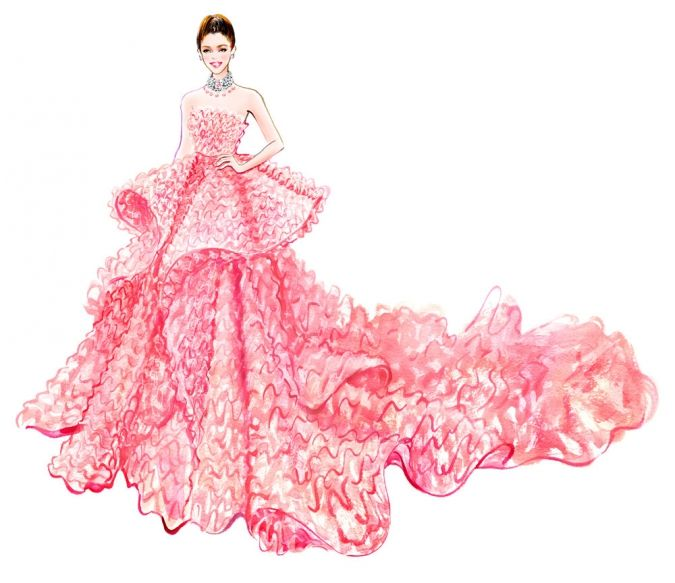 Эскизы вечерних платьев