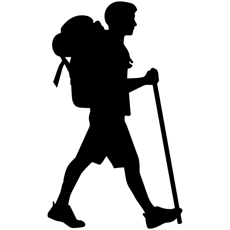 Человек с рюкзаком вектор