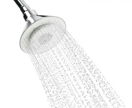 Душ на белом фоне