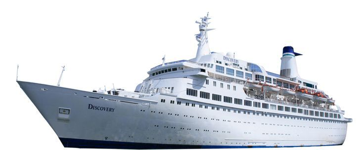 Пароход на белом фоне