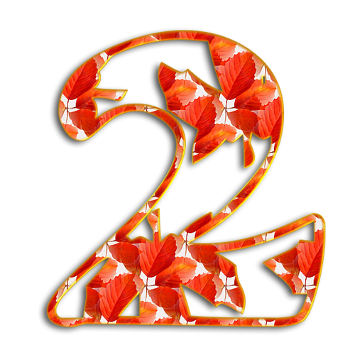 Красивые цифры осенние