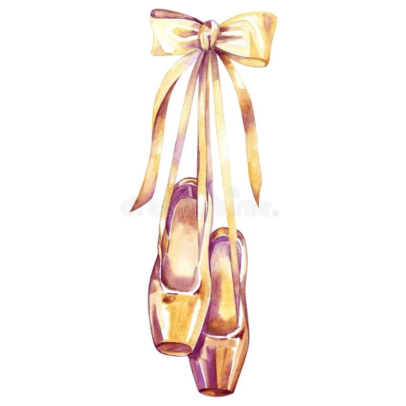 Пуанты на прозрачном фоне