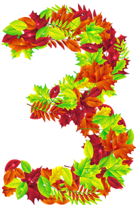 Осенние цифры для оформления