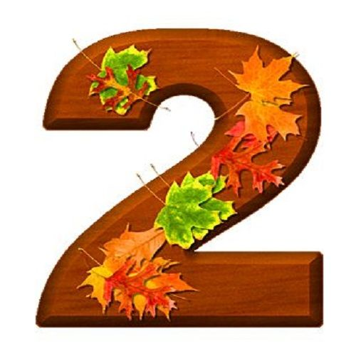 Цифры в осеннем стиле