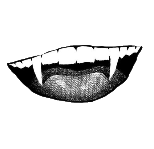 Клыки на белом фоне