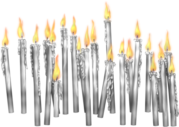 Свеча церковная на белом фоне