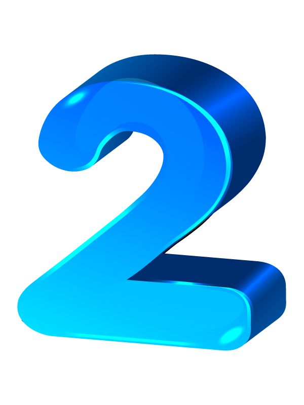 Цифры синие